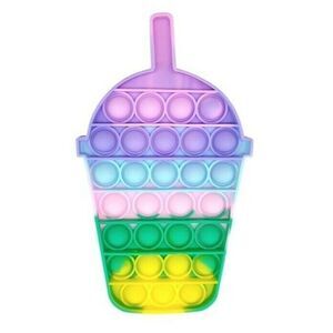 Fidget Toy Milkshake Drink Cup Push Pop Bubble Pastel Rainbow Silicone Sensory